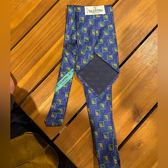 Blue Valentino Silk Tie - Picture 5 of 5